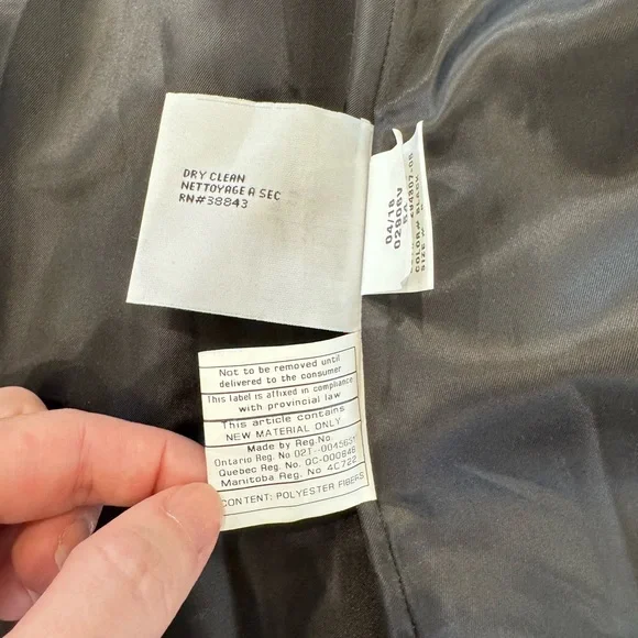 Via Spiga Black Trench Coat with Faux Fur Collar - Picture 8 of 10